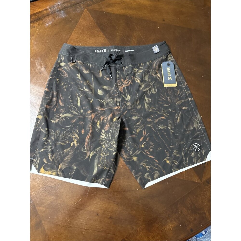 Roark Passage Primo 18” Boardshorts Nocturnal Black Mens Size 28 NWT RB414